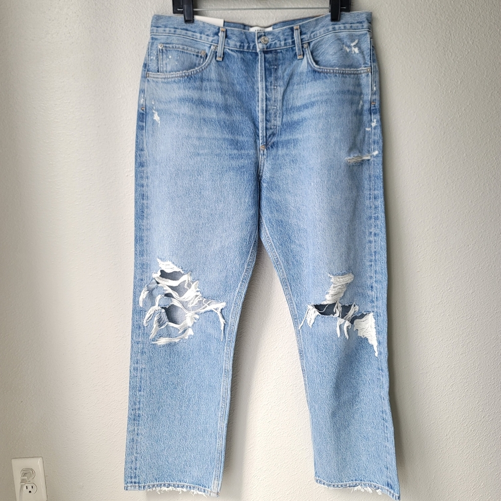 Agolde NWT 90's Mid Rise Wide Leg Loose Fit Jeans Size 32 Color Fall Out - Picture 8 of 16